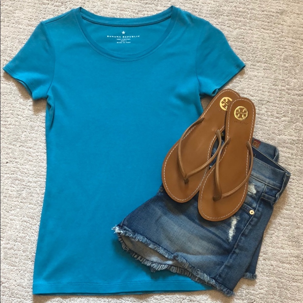 Banana Republic Turquoise Supima Tee